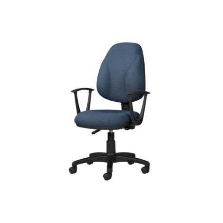 Silla Operativa con Brazos Tiempo 3511 Tela Ofik Azul Marino