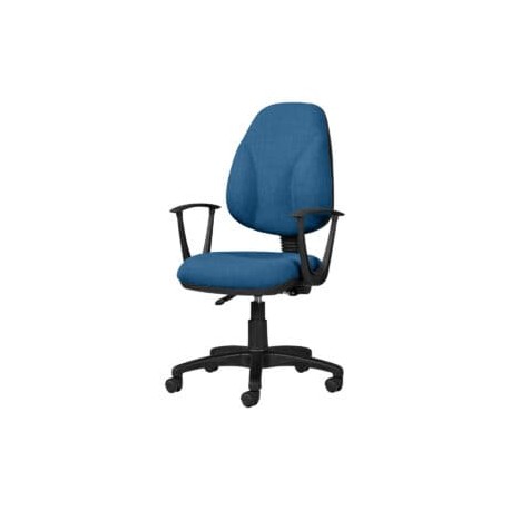 Silla Operativa con Brazos Tiempo 3511 Tela Stella Color Azul