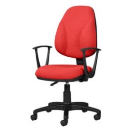 Silla Operativa con Brazos Tiempo 3511 Tela Stella Color Coral