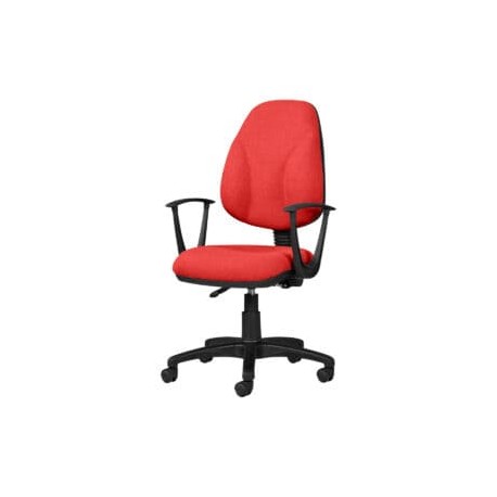 Silla Operativa con Brazos Tiempo 3511 Tela Stella Color Coral