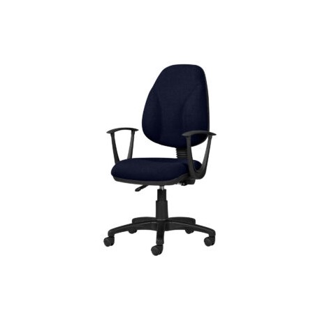 Silla Operativa con Brazos Tiempo 3511 Tela Stella Color Marino