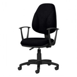 Silla Operativa con Brazos Tiempo 3511 Tela Stella Color negro