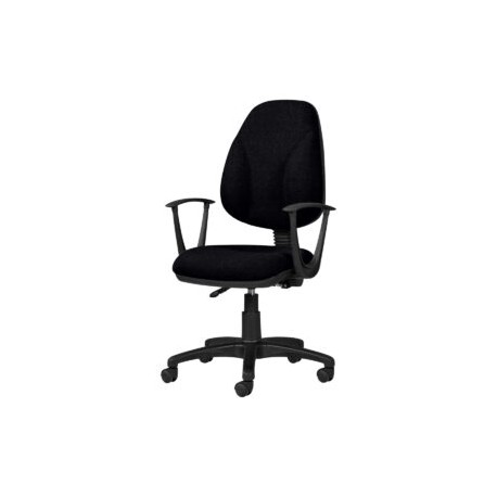Silla Operativa con Brazos Tiempo 3511 Tela Stella Color negro