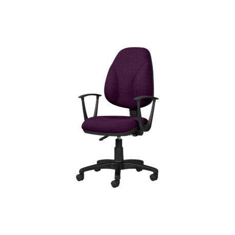 Silla Operativa con Brazos Tiempo 3511 Tela Stella Color Uva
