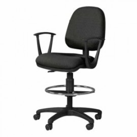 Silla Cajero Regia con Brazos 1007 Tela Mini Negro