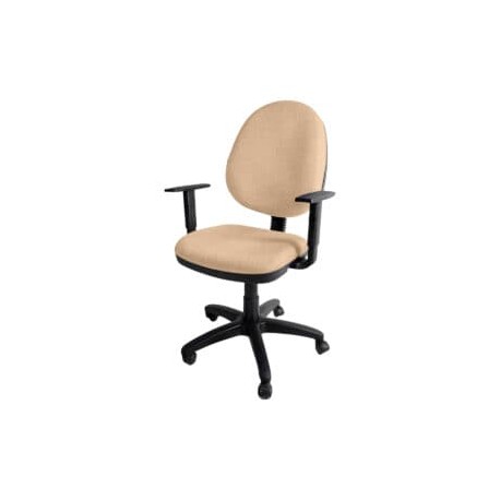 Silla operativa E101 con brazos ajustables en Tela Adison Color Camello