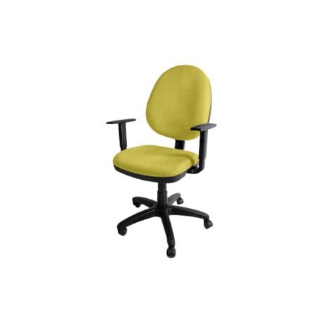 Silla operativa E101 con brazos ajustables en Tela Adison Color Pera