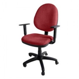 Silla operativa E101 con brazos ajustables en Tela Adison Color Rojo