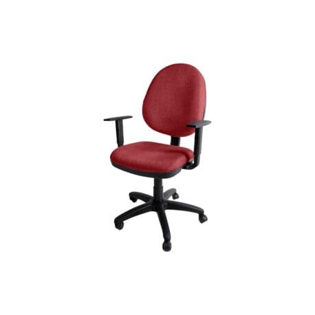 Silla operativa E101 con brazos ajustables en Tela Adison Color Rojo