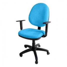 Silla operativa E101 con brazos ajustables en Tela Adison Color Turqueza