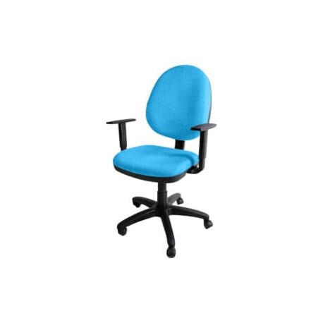 Silla operativa E101 con brazos ajustables en Tela Adison Color Turqueza