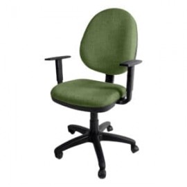 Silla operativa E101 con brazos ajustables en Tela Adison Color Verde Hoja