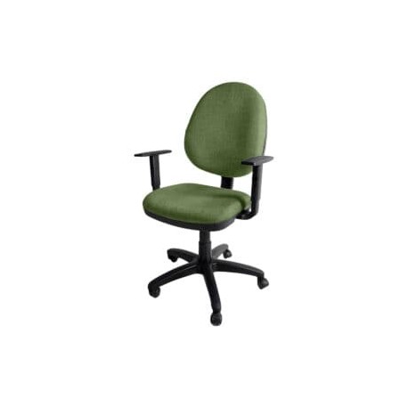 Silla operativa E101 con brazos ajustables en Tela Adison Color Verde Hoja