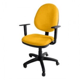 Silla operativa E101 con brazos ajustables en Tela Mini Color Amarillo