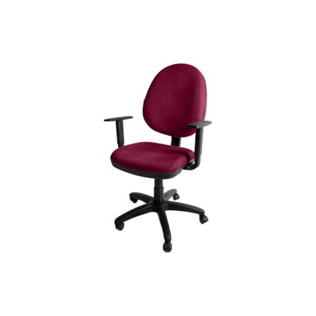 Silla operativa E101 con brazos ajustables en Tela Mini Color Cereza