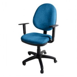 Silla operativa E101 con brazos ajustables en Tela Mini Color Pizarra