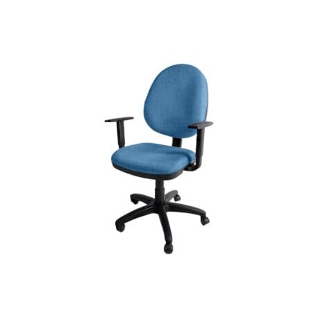 Silla operativa E101 con brazos ajustables en Tela Stella Color Azul