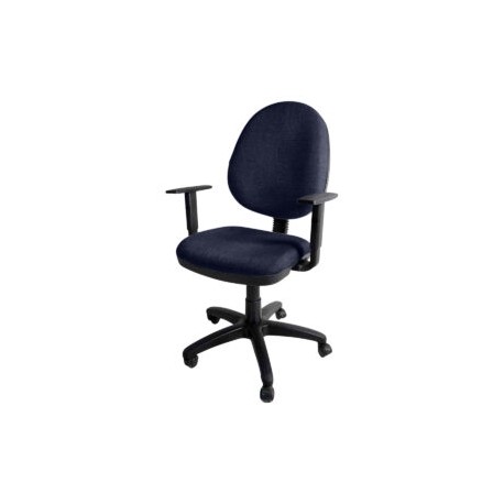 Silla operativa E101 con brazos ajustables en Tela Stella Color Marino