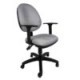 Silla operativa E101 con brazos ajustables en Tela Stella Color Vino
