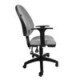 Silla operativa E101 con brazos ajustables en Tela Stella Color Vino