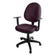 Silla operativa E101 con brazos ajustables en Tela Stella Color Violeta