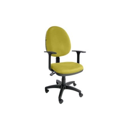 Silla operativa E101 con brazos fijo en Tela Adison Color Pera