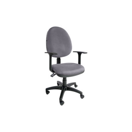 Silla operativa E101 con brazos fijo en Tela Adison Color Plata