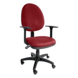 Silla operativa E101 con brazos fijo en Tela Adison Color Rojo