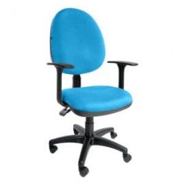 Silla operativa E101 con brazos fijo en Tela Adison Color Turqueza