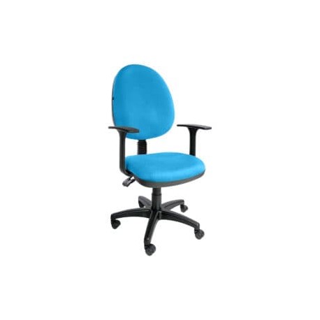 Silla operativa E101 con brazos fijo en Tela Adison Color Turqueza