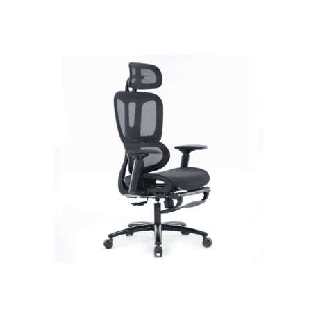 Silla Ejecutiva Nexus en Mesh Negro con Descansa Pies