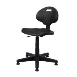 Silla Operativa Industrial Polurietano Negro con Regaton
