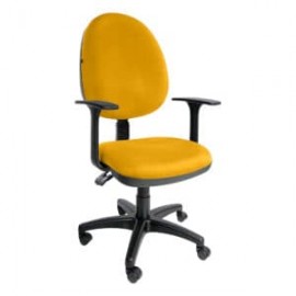 Silla operativa E101 con brazos fijo en Tela Mini Color Amarillo
