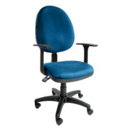 Silla operativa E101 con brazos fijo en Tela Mini Color Pizarra