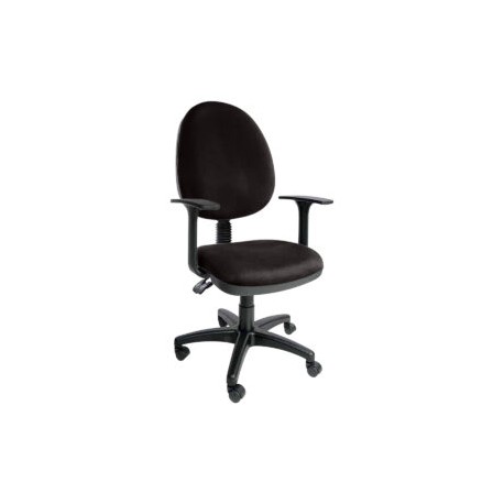 Silla operativa E101 con brazos fijo en Tela Stella Color Oxford