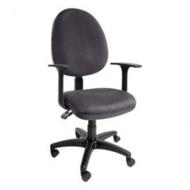 Silla operativa E101 con brazos fijo en Tela Stella Color Stone