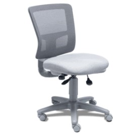 Silla Operativa Quadra Asiento y Respaldo en Mesh Gris s/b, Estructura Gris