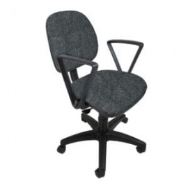 Silla Operativa Regia con Brazos, en Tela Addison Gris