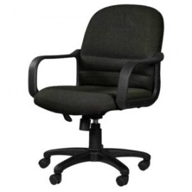 Silla Semi Ejecutiva con Brazos Tamayo 4002 Tela Mini Color Negro