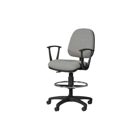 Silla Cajero Regia con Brazos 1007 Tela Mini Acero