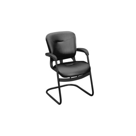 Silla de Visita con Brazos Mobius 4706 Piel Negro