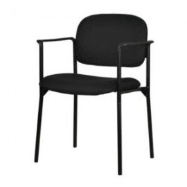 Silla de Visita HVL616 Tela Fabric Negra