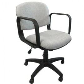 Silla Semi Ejecutiva Allegro en Tela Addison Color Gris ClAro