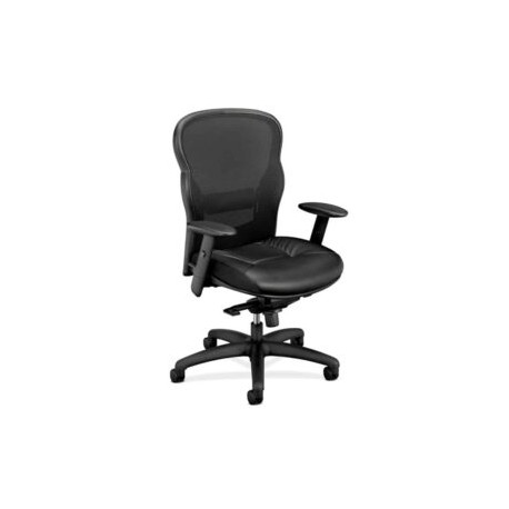 Silla Ejecutiva HVL701 Mesh y Piel Negro