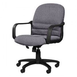 Silla Semi Ejecutiva con Brazos Tamayo 4002 Tela Adison Color Plata
