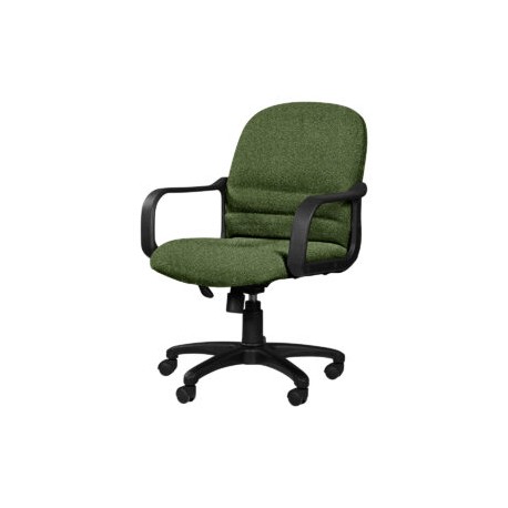 Silla Semi Ejecutiva con Brazos Tamayo 4002 Tela Adison Color Verde Hoja