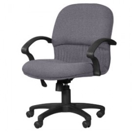 Silla Semi Ejecutiva Etna Tela Adison Color Plata