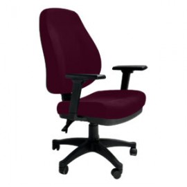 Silla Operativa Poliuretano Inyectado Confort II Tela Mini Color Ciruela