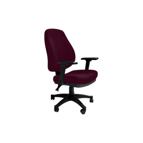Silla Operativa Poliuretano Inyectado Confort II Tela Mini Color Ciruela