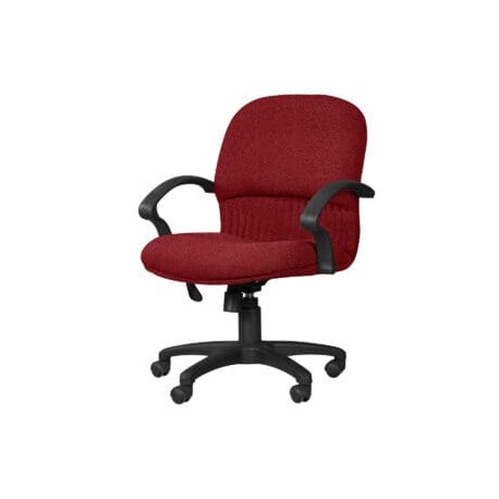 Silla Semi Ejecutiva Etna Tela Adison Color Rojo
